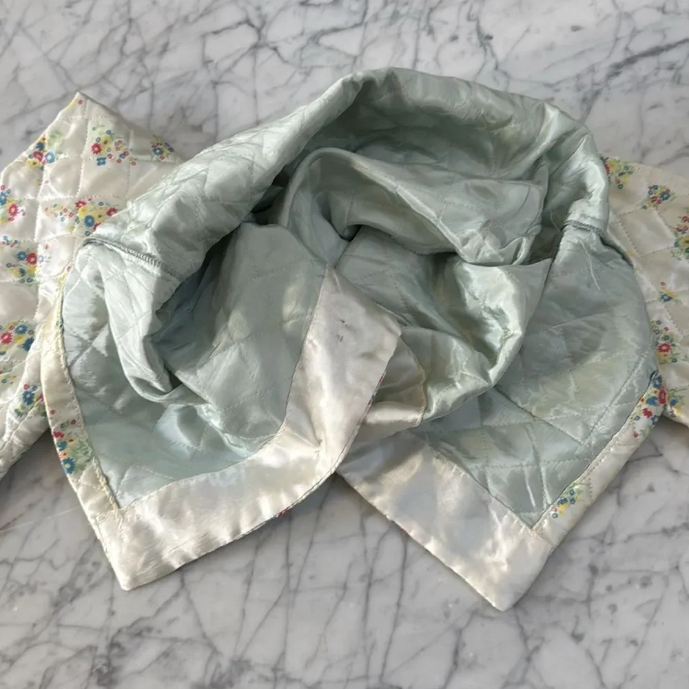Vintage Quilted Girls Jacket Size 8/10 Cotton Cottagecore Ramona of California